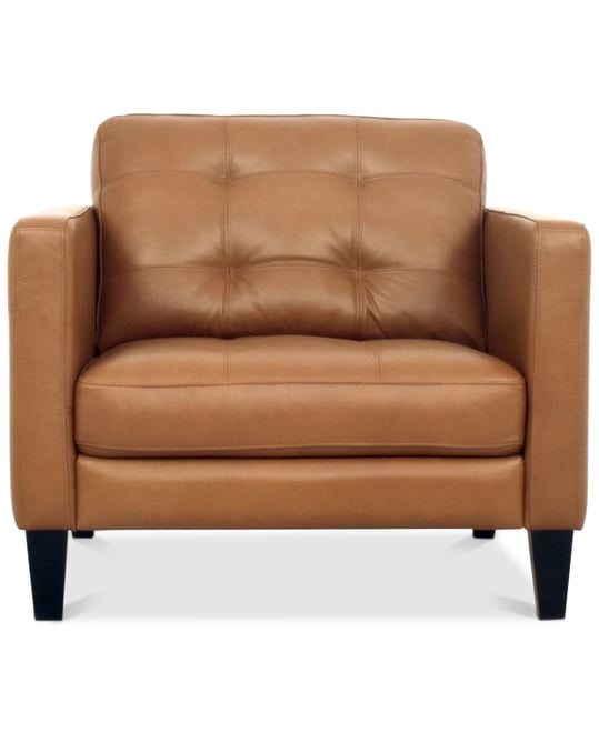 Pezley Leather Arm Chair, Created for Macy's