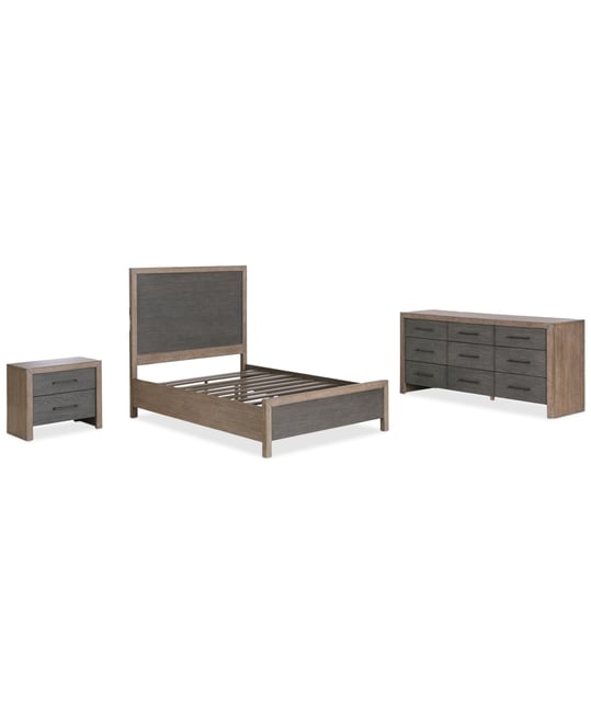Portmore 3pc King Set (Panel Bed, Dresser & 2-Drawer Nightstand with soft close drawers), Created for Macy's