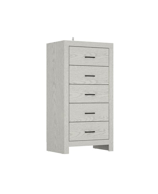 Brown Wood Accent Storage Dresser Organizer With 5 Drawers