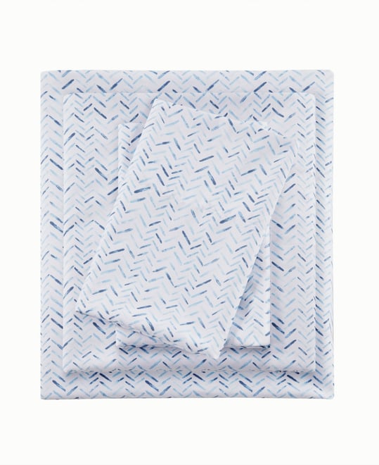 Printed Microfiber 4 Piece Sheet Set, Queen