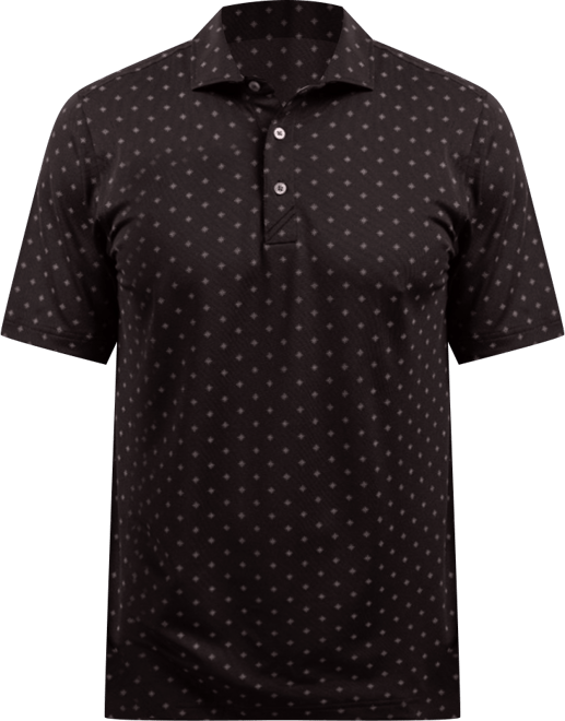 Virtue Eco Pique Tile Print Recycled Mens Big & Tall Polo Shirt