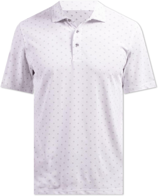 Virtue Eco Pique Tile Print Recycled Mens Tall Polo Shirt