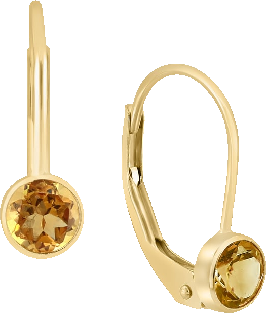 Effy Garnet Leverback Drop Earrings (1/2 ct. t.w.) in 14k Gold (Also available in Peridot, Blue Topaz, Citrine, and Amethyst)