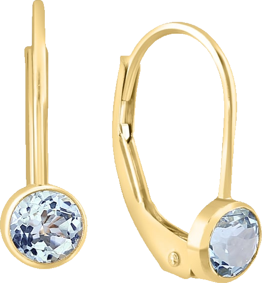Effy Garnet Leverback Drop Earrings (1/2 ct. t.w.) in 14k Gold (Also available in Peridot, Blue Topaz, Citrine, and Amethyst)