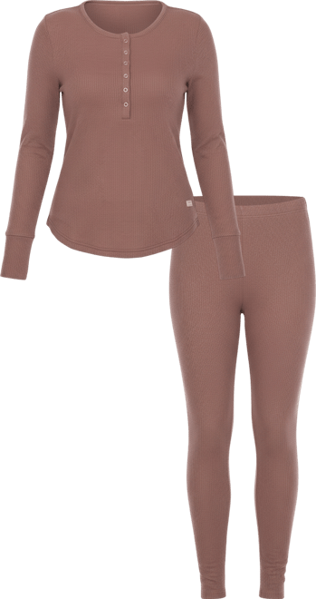 Women's Waffle Pajama Set