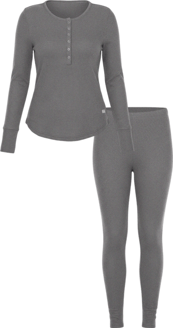 Women's Waffle Pajama Set