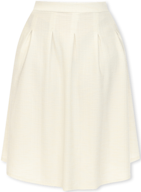 Plus Size Flared Tweed Skirt