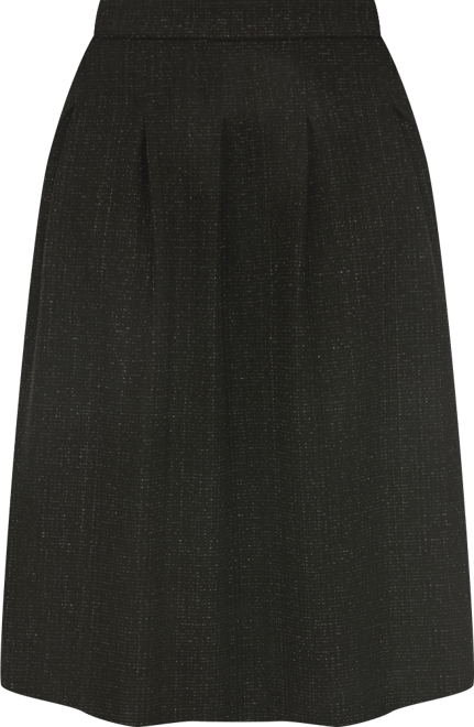 Plus Size Flared Tweed Skirt