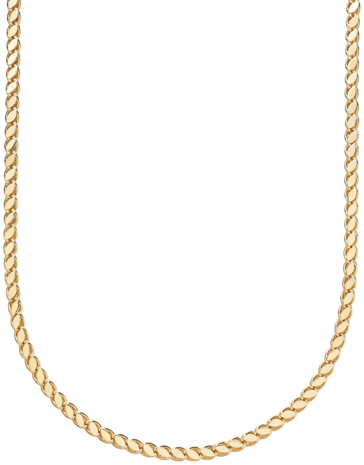 Silver, Gold Plated Brass Chain Necklace