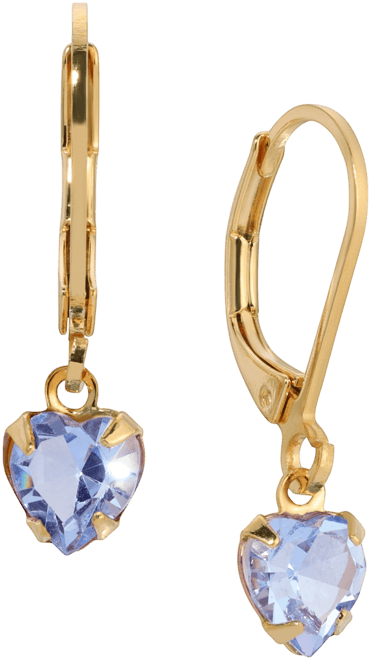 Crystal Heart Drop Earrings