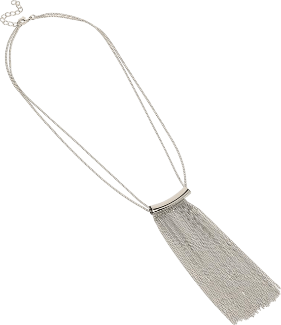 Women's The Hanging Chain Bar Lariat Necklace