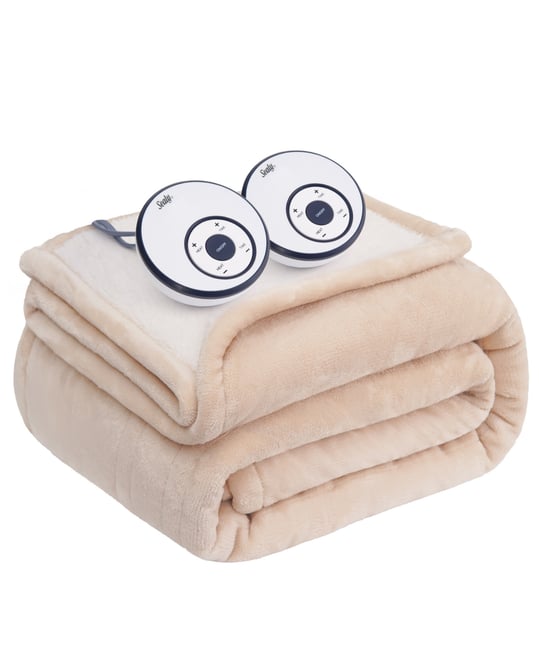 Heated Flannel and Sherpa Blanket, King