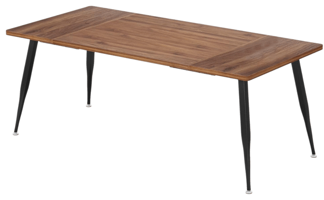 70.9 Inch Large Dining Table for 6 to 8, Industrial Kitchen Table Furniture with Metal Legs, Modern Faux Wood Rectangular Dinner Table