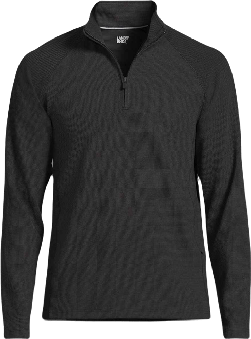 Men's Long Sleeve Waffle Quarter Zip