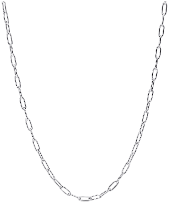 Pandora Sterling Silver Elongated Link Chain Necklace - Macy's