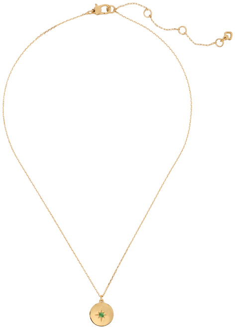 Gold-Tone Color Spark Round Pendant Necklace, 16" + 3" extender