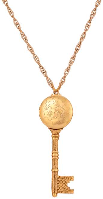 Key Locket Pendant Necklace