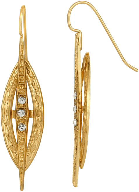 Crystal Art Deco Drop Earrings