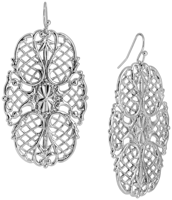 Large Filigree Decorative Fishhook Earrings