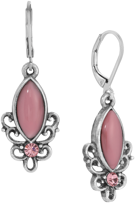 Glass Crystal Accent Filigree Earrings