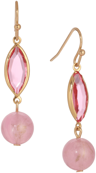 Glass Acrylic Bead Drop Earrings