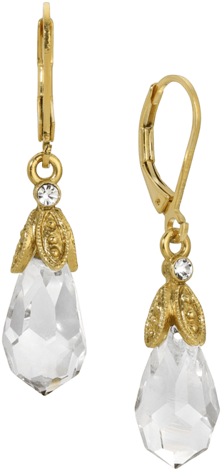 Faceted Crystal Drop Earrings