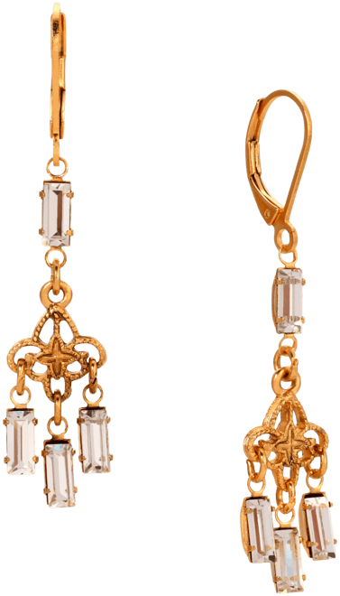 Crystal Mini Chandelier Drop Earrings