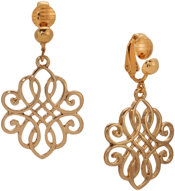 Filigree Clip Earrings
