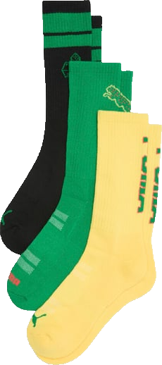 PUMA Men's Half-Terry Crew Length Socks (3 Pairs)