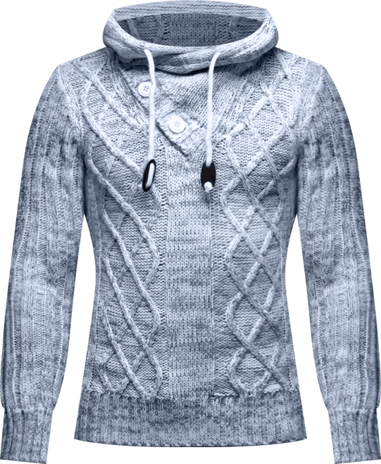 Men s Knitted Pullover | Long-Sleeved Slim fit Hoodie | Basic Winter Hoodie-Sweater for Men