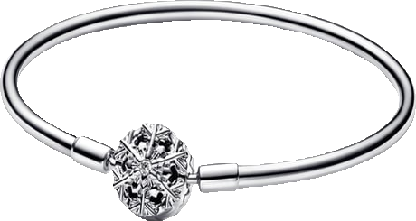 Sterling Silver Snowflake Clasp Bracelet