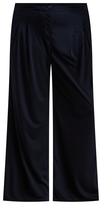 Plus Size Stretch Jersey Wide-Leg Pants