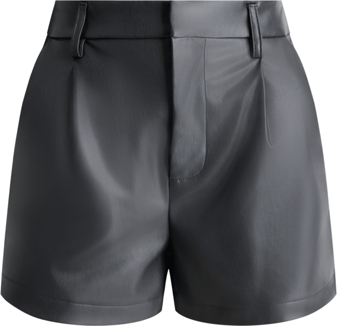 Women's High-Rise Faux-Leather Shorts