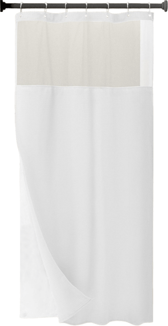 Textured Waffle Weave with Snap In Liner and 12 Hooks, 54"X72"