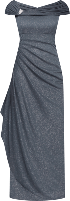 Women's Glittered Ruched Gown