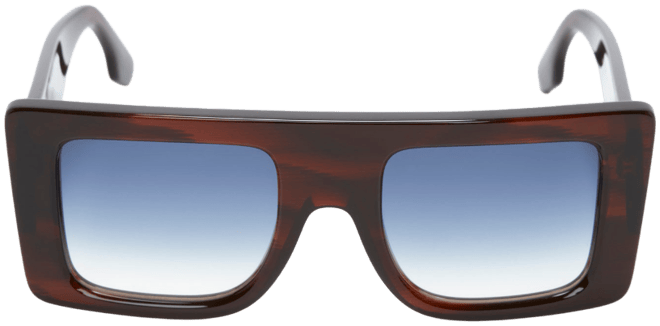 Oversized Frame Sunglasses In Brown Horn