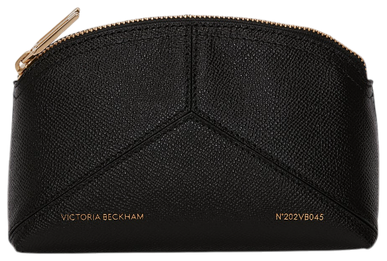 Victoria Mini Travel Pouch In Black Leather