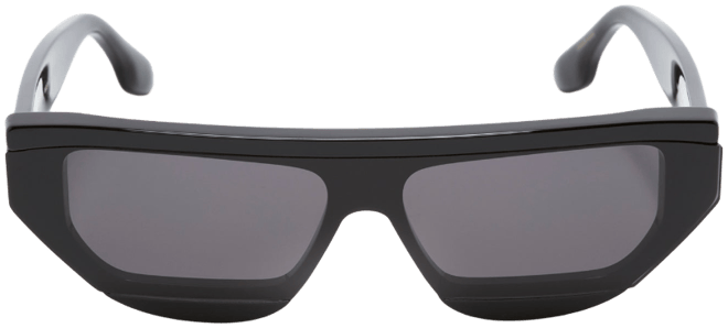 Layered Lens Visor Sunglasses In Black