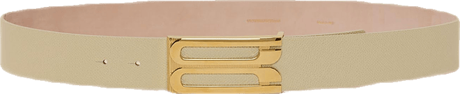 Jumbo Dorian Belt In Ivory Grained Leather