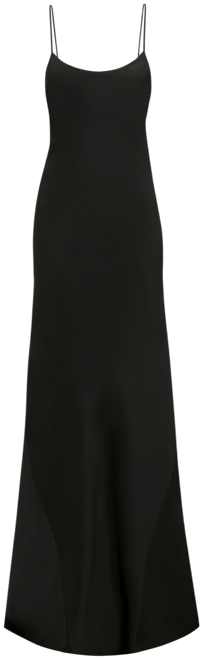Floor-Length Cami Dress In Black