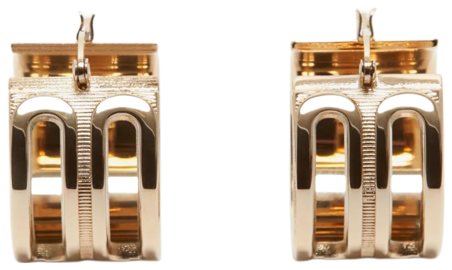 Frame Hoop Earrings In Gold