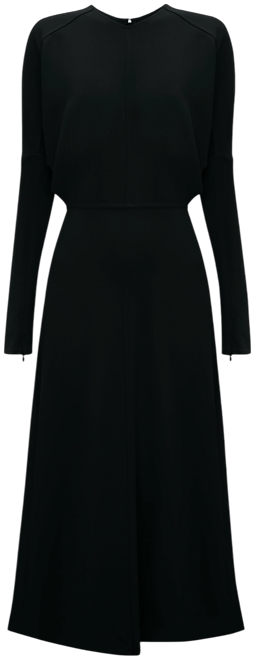 Dolman Midi Dress in Black | Designer Dresses | Victoria