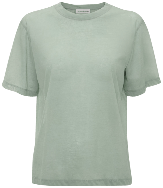 Classic Cotton Crepe T-Shirt In Wasabi