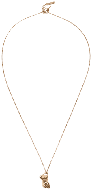 Body Charm Necklace In Light Gold