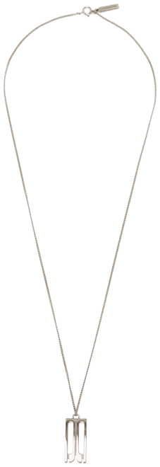 B Frame Necklace In Silver
