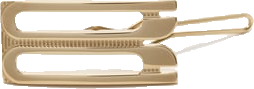 B Frame Hairclip In Light Gold