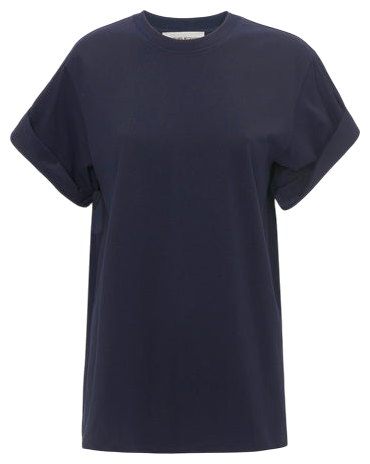 Asymmetric Relaxed Fit T-Shirt In Navy