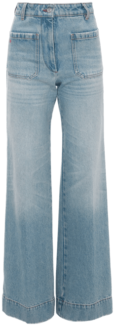 Alina High Waisted Jean In Pale Blue Wash