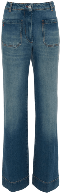 Alina High Waisted Stretch Jean In Mid Blue