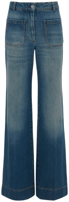 Alina High Waisted Jean In Mid Blue